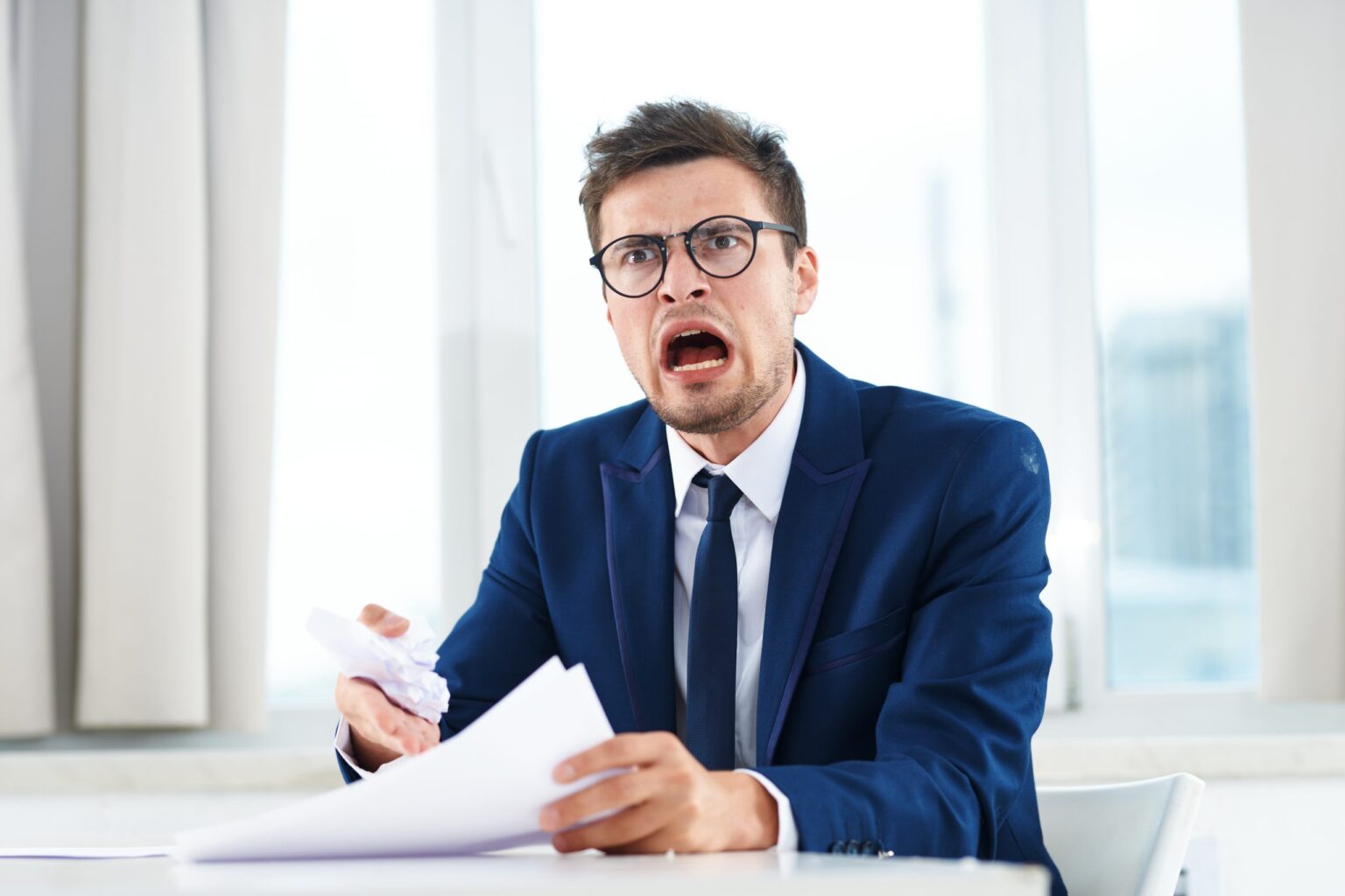 Executive angry about test results